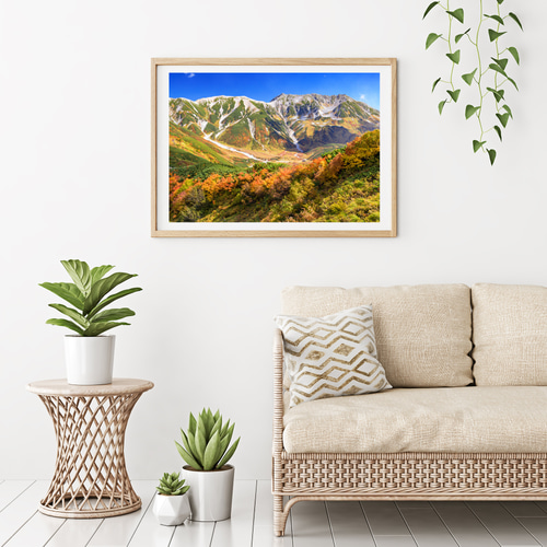 北アルプス 立山の紅葉 インテリアアートポスター IVYL-095 山岳