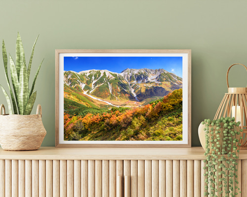 北アルプス 立山の紅葉 インテリアアートポスター IVYL-095 山岳