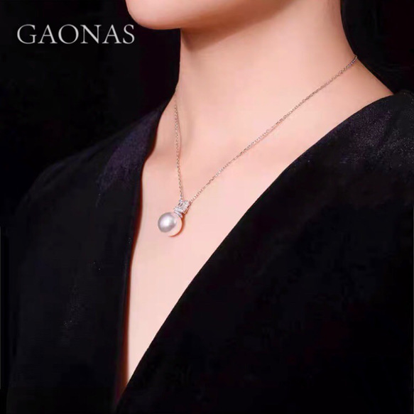 ガオナス オーストラリアン 14mm人工パール ネックレス キラキラ ゴージャス ホワイト 人工真珠 レトロ 白 5枚目の画像