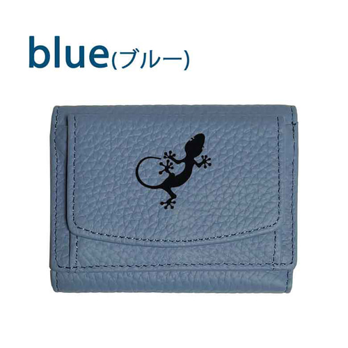 トカゲ　 三つ折り財布 黒 トカゲ 三つ折りミニ財布 三つ折り 財布 フルオープン ボックス