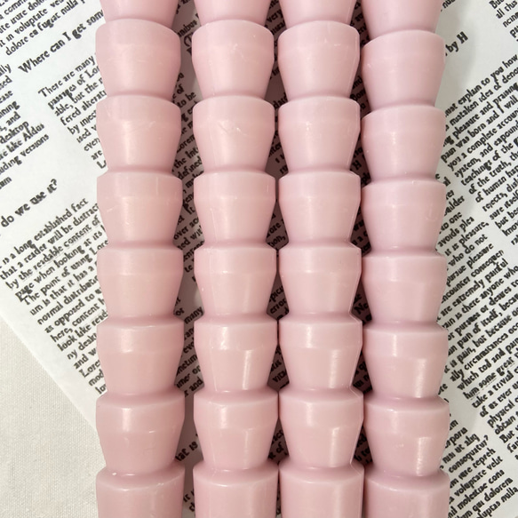椀形テーパーキャンドル・くすみピンク（４本セット）ソイキャンドル 3枚目の画像