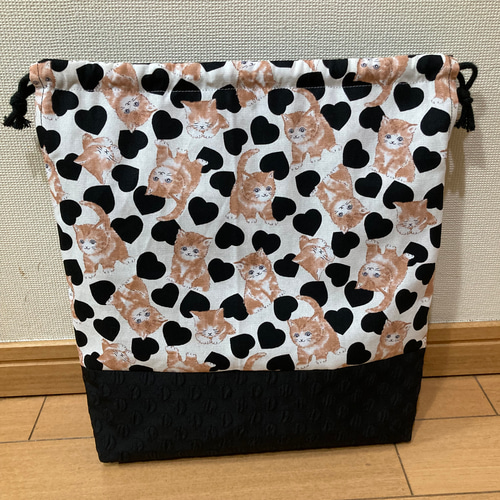 子猫 3点セット レッスンバッグシューズバッグ体操服袋 猫と