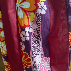 着物リメイク　麻の葉づくし浴衣からキャミソールワンピース　色選べるセミオーダー 5枚目の画像