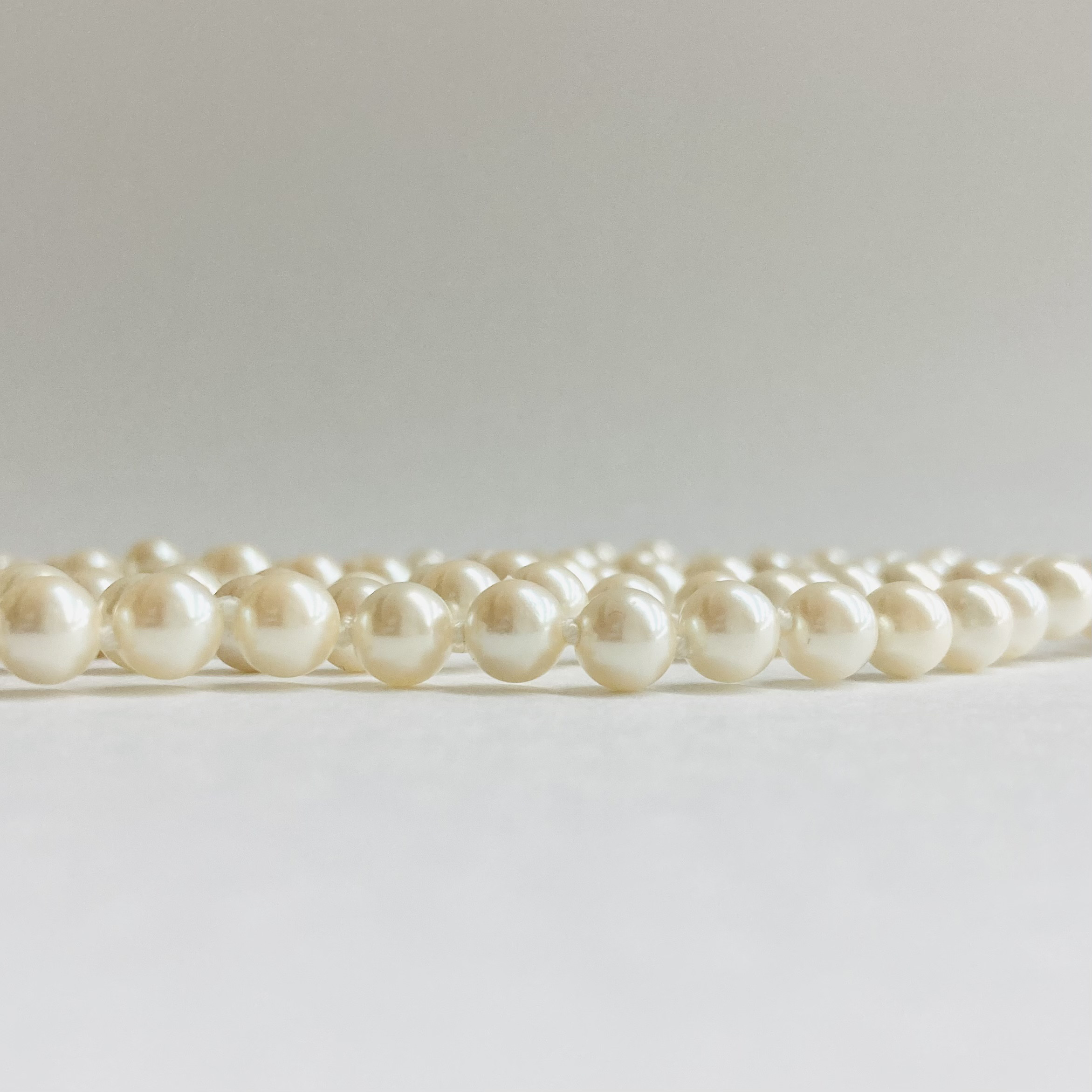 貝パールオールノットロングネックレス/約6mm約90cm/Lt.クリームツートン/G/made in japan