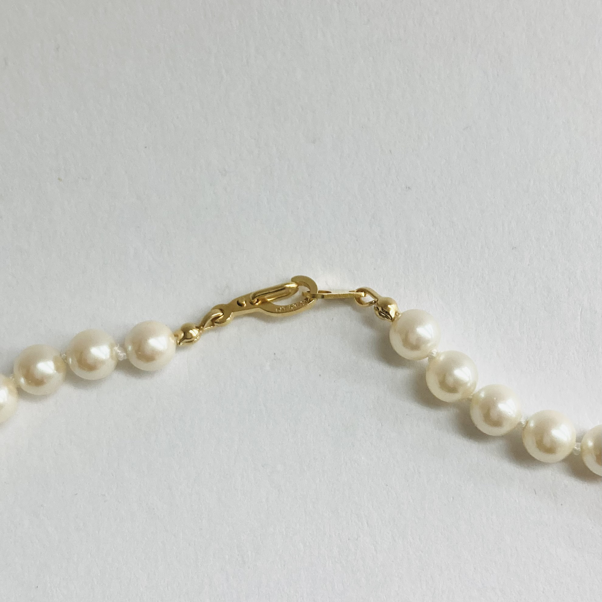 貝パールオールノットロングネックレス/約6mm約90cm/Lt.クリームツートン/G/made in japan