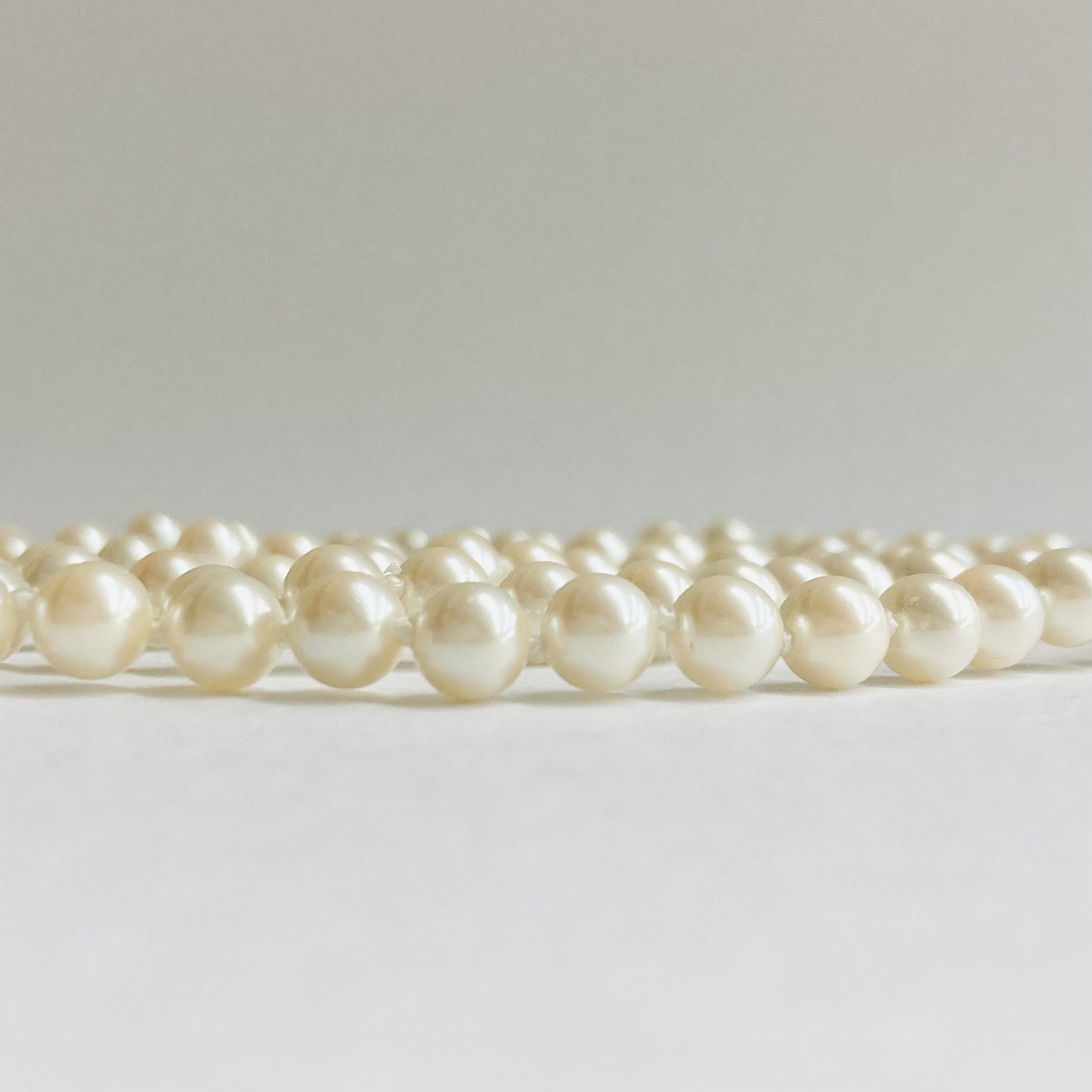 貝パールオールノットロングネックレス/約6mm約90cm/Lt.クリームツートン/G/made in japan