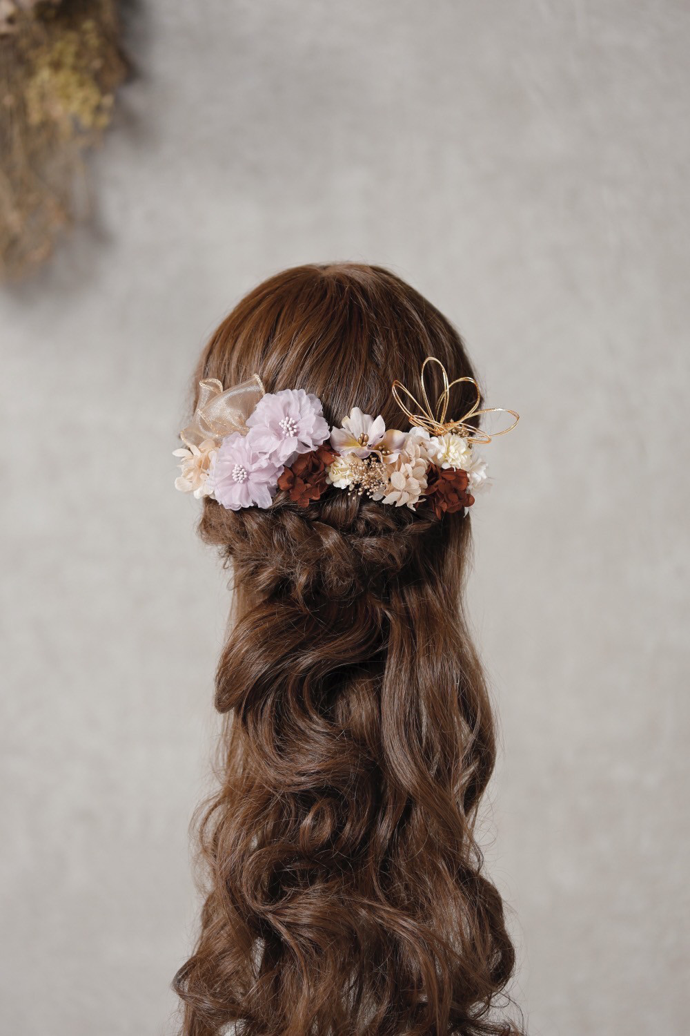 シフォンフラワー髪飾り　卒業式　袴　成人式　振袖　結婚式　髪飾り