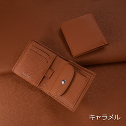 二つ折り財布 シュリンクカーフレザー COPM07 18枚目の画像