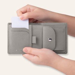 二つ折り財布 シュリンクカーフレザー COPM07 8枚目の画像