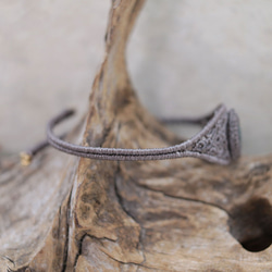 3月の誕生石アクアマリンワイヤー天然石マクラメブレスレットmacb024エスニックアジアンエキゾチックなアクセサリー 3枚目の画像