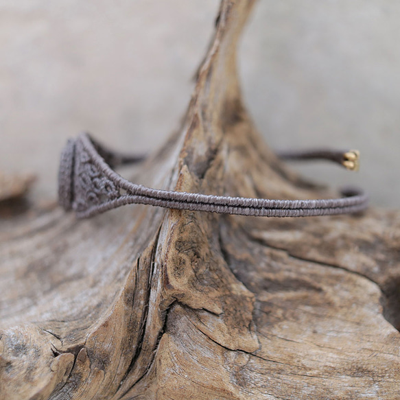 3月の誕生石アクアマリンワイヤー天然石マクラメブレスレットmacb024エスニックアジアンエキゾチックなアクセサリー 5枚目の画像