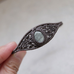 3月の誕生石アクアマリンワイヤー天然石マクラメブレスレットmacb024エスニックアジアンエキゾチックなアクセサリー 11枚目の画像