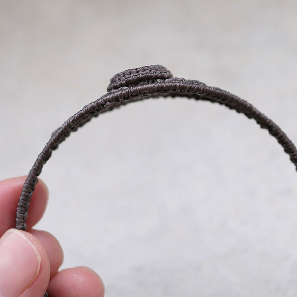 3月の誕生石アクアマリンワイヤー天然石マクラメブレスレットmacb024エスニックアジアンエキゾチックなアクセサリー 12枚目の画像