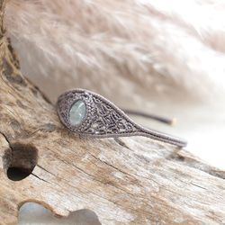 3月の誕生石アクアマリンワイヤー天然石マクラメブレスレットmacb024エスニックアジアンエキゾチックなアクセサリー 1枚目の画像