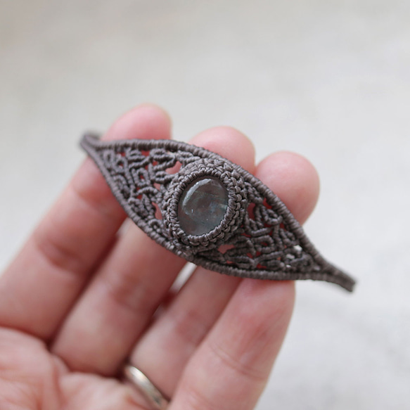 3月の誕生石アクアマリンワイヤー天然石マクラメブレスレットmacb024エスニックアジアンエキゾチックなアクセサリー 10枚目の画像