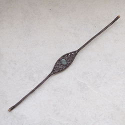 3月の誕生石アクアマリンワイヤー天然石マクラメブレスレットmacb024エスニックアジアンエキゾチックなアクセサリー 8枚目の画像