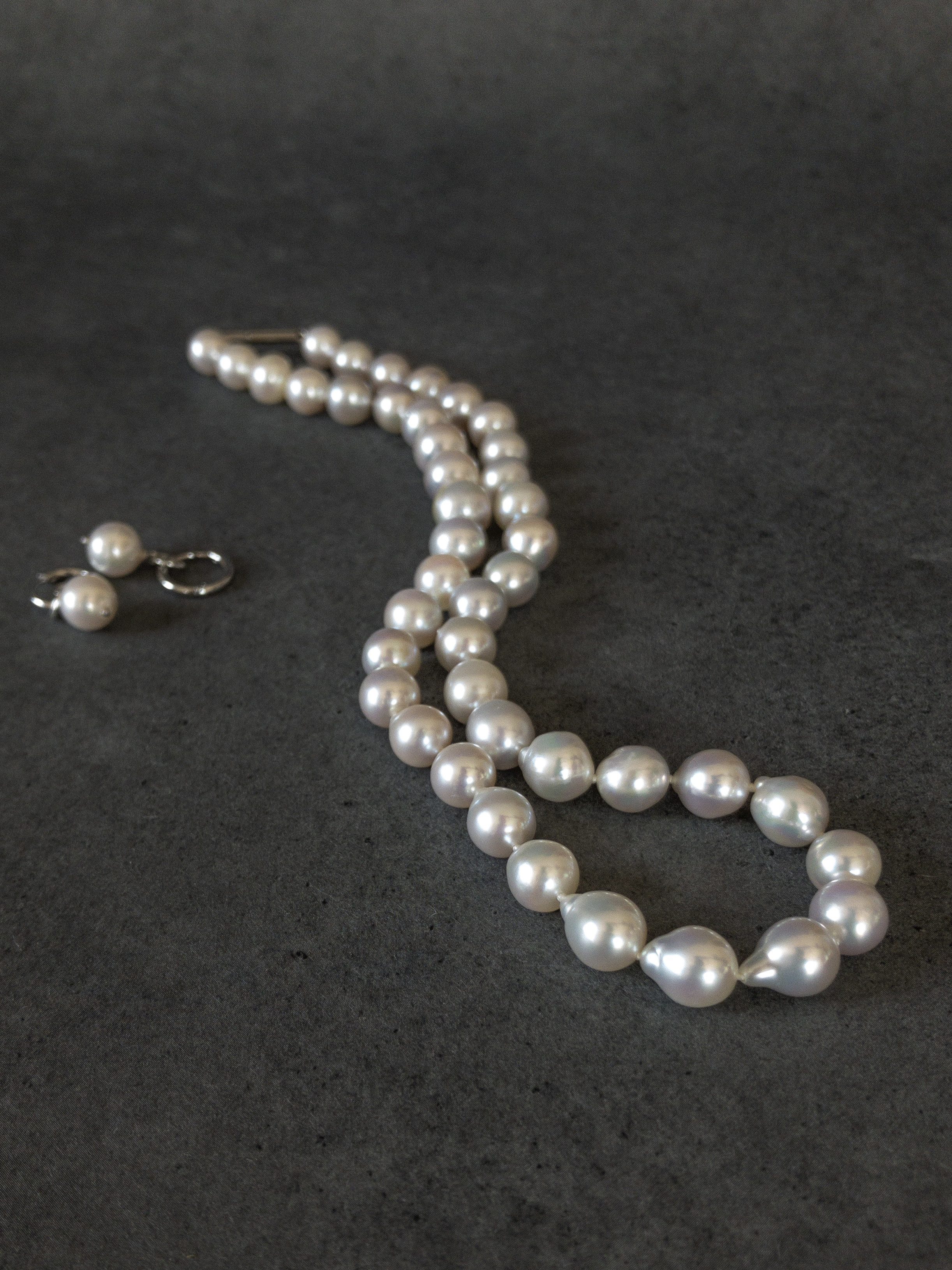 アコヤ真珠ネックレス & アコヤ真珠ピアス(2way)