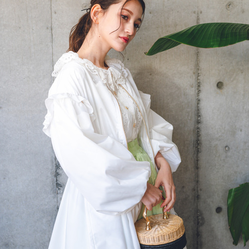 50％OFF】2WAYフリルブルゾン（ホワイト） ジャケット make_ai 通販