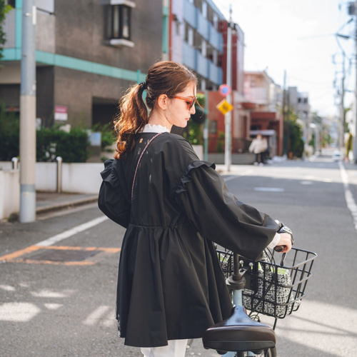 50％OFF】2WAYフリルブルゾン（ホワイト） ジャケット make_ai 通販