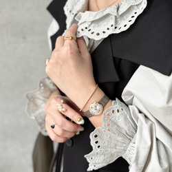 lace blouse（ホワイト・グレー） 13枚目の画像