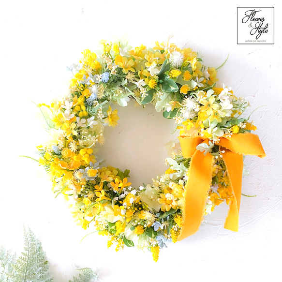 小花たっぷりのリース アーティフィシャルフラワー 造花 造花 小花たっぷりのリース アーティフィシャルフラワー 造花 造花