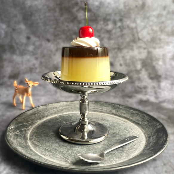食品サンプル　昭和レトロ　純喫茶のプリン　オブジェ　リアルサイズ 1枚目の画像
