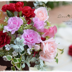 【Creema限定！早割価格】母の日ギフト・カーネーション・スイートピー・バラの花束 7枚目の画像