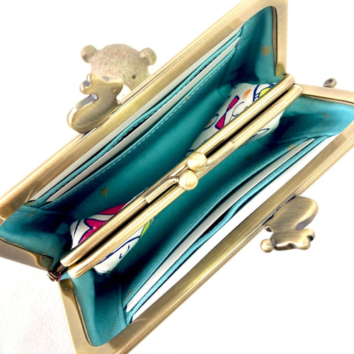 サンプル品＊うさぎ柄の親子がま口財布 その他ミニ財布・コンパクト  