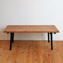 GW♪5/6まで20% OFF【春SALE】杉無垢材の折りたたみテーブル　W80.D45 2枚目の画像