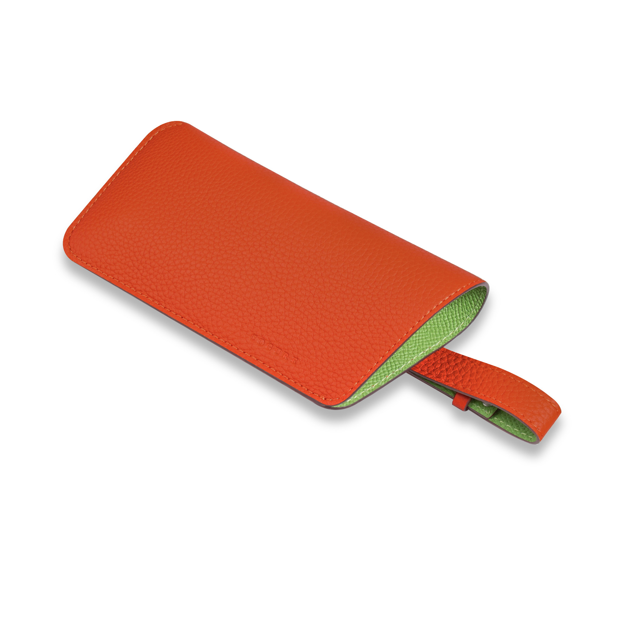 メガネケース オープンタイプ ベルト付き <COP-GC> オレンジ+ヴェールクリケット