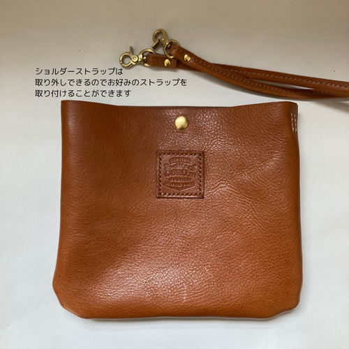 受注生産》【本革】レザーサコッシュ オイルシュリンクヌメ革