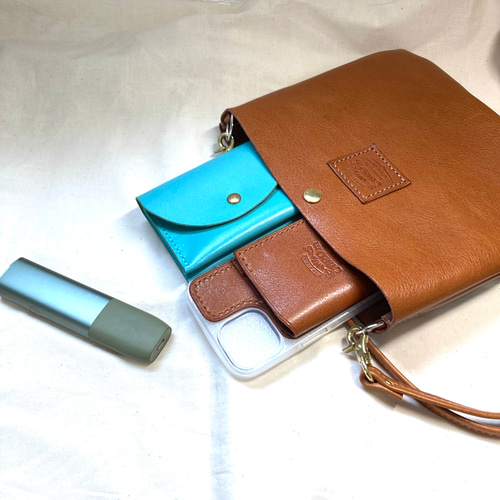 【かいじゅう】オイルレザーサコッシュ（ポケット追加） かいじゅう様専用】オイルレザーサコッシュ（ポケット追加）