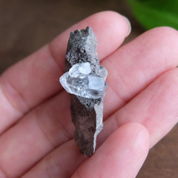 ハーキマーダイヤモンド 母岩付き水晶原石（アメリカ・ニューヨーク州）ハーキマー水晶 天然石 鉱物コレクション　g0101 2枚目の画像