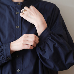 Eonni shirts / deep navy 2枚目の画像