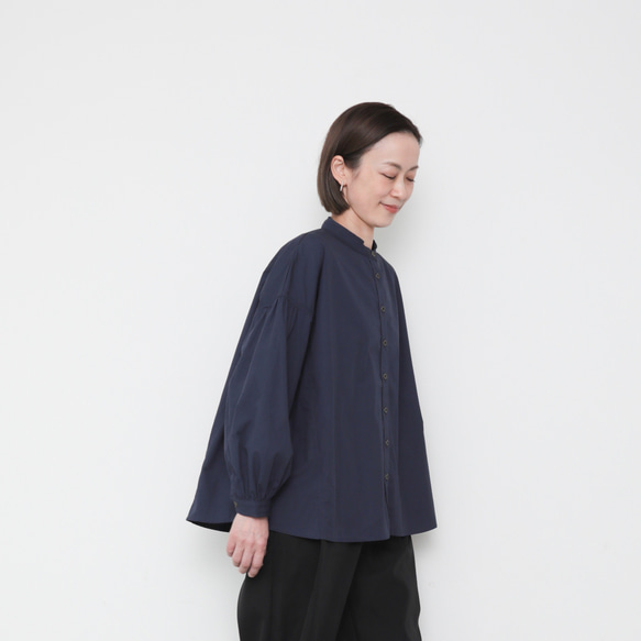 Eonni shirts / deep navy 3枚目の画像