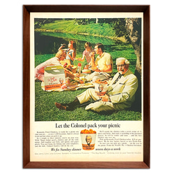 ケンタッキーフライドチキン 1960年代 アメリカ ヴィンテージ 雑誌 広告 額付 ポスター 3枚目の画像