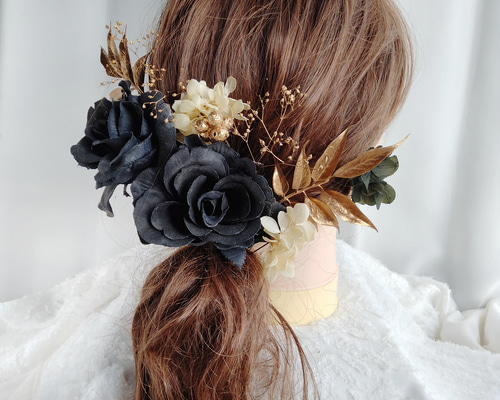 黒薔薇の円形ヘッドドレス b9c24368cd1e7deccb190340171dfb