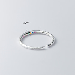 シルバー925 　極細　細め　華奢　リング　　指輪　silver925 フリーサイズ　大きさ調整可能 4枚目の画像