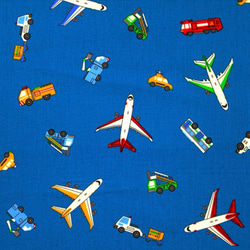 飛行機がいっぱいなスモック ブルー 長袖  110 男の子 2枚目の画像