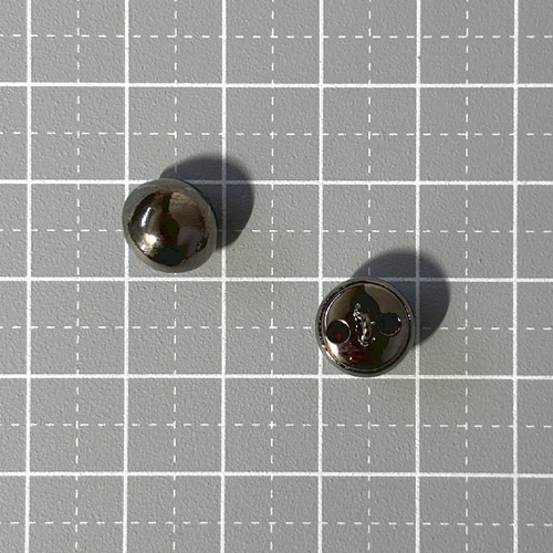 ボタン レトロ メタル 金属 円形 丸型 シルバー 小さめ 10mm 10