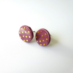 金彩dot round pierce／earring（青） 2枚目の画像