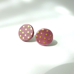 金彩dot round pierce／earring（青） 3枚目の画像