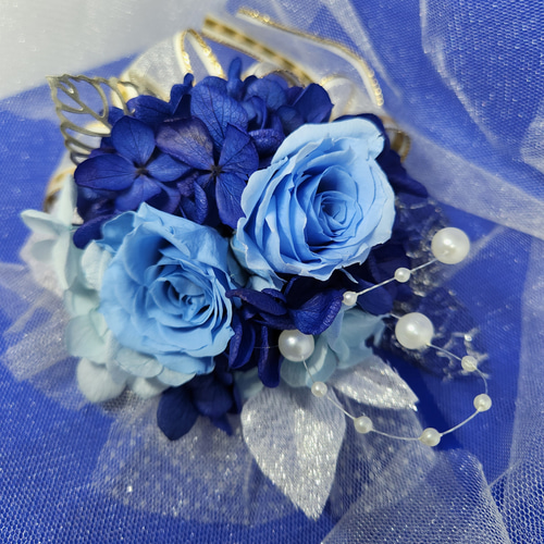 1450円 本物花 クラッシックな髪飾り プリザーブドフラワー 卒業