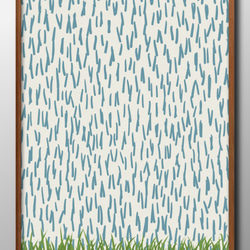 14527■アートポスター　絵画　A3サイズ『RAIN　レイン　雨』イラスト　デザイン　上級マット紙　北欧 1枚目の画像