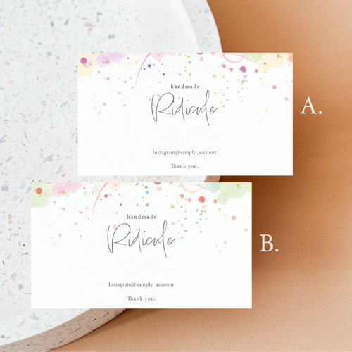 100枚〜 ハンドメイド・手芸 ショップカード アクセサリー台紙