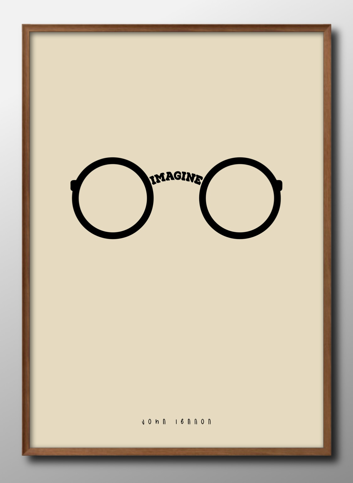 ジョンレノン オノヨーコ 人物画 イラスト 白磁板 フレームスタンド