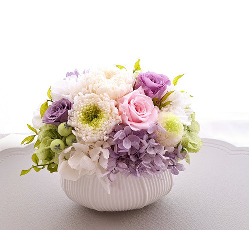 明るい仏花アレンジ～彩花～