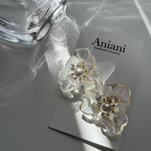 国内発送【Self-Portrait】クリスタル フラワー◇ピアス 吉田朱里プロデュースアクセサリーブランド anchelion