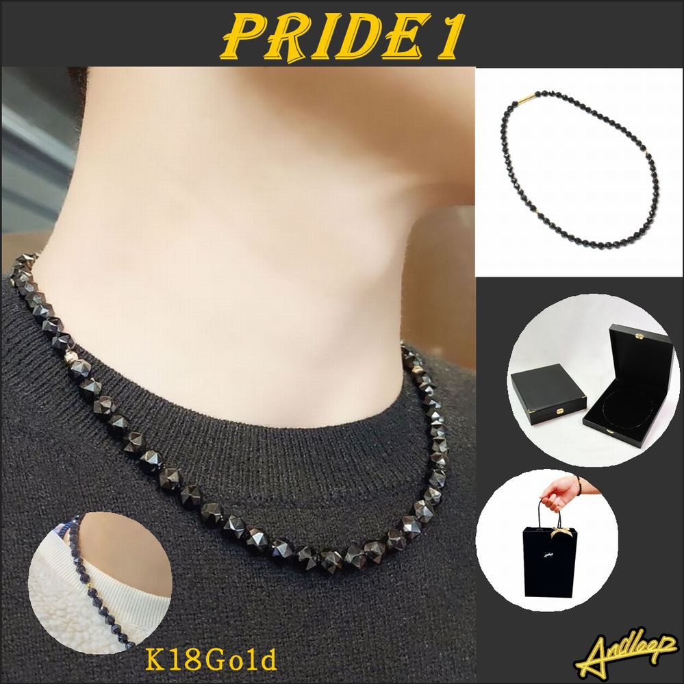 アンドループ typeプライド ネックレス スターカットスピネル K18ゴールド使用 【andloop/pride1】