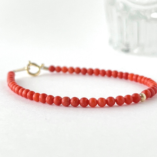 R✴︎H様スノーフレークオブシディアン&サルディーニャ珊瑚 14kgfブレスレット R✴︎H様スノーフレークオブシディアン&サルディーニャ珊瑚